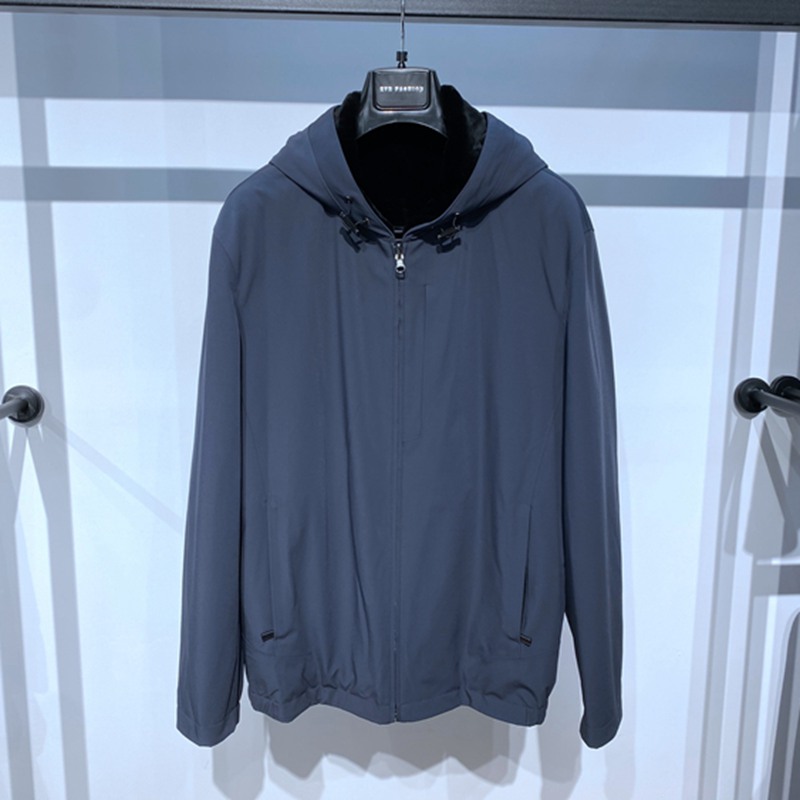 冬装灰色进口貂绒双面穿男士皮草