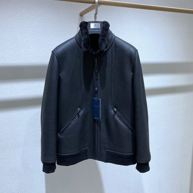 方仕 冬装 黑色立领拉链 羊皮毛一体真毛 保暖百搭通勤 男士皮草,男装,皮草,淘宝优惠券,粉丝福利购,淘宝优惠卷