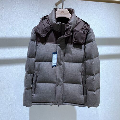 方仕冬装咖色立领厚款男士羽绒服