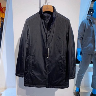 黑色 蓝色 男士 冬装 羽绒服 中长款 立领 保暖百搭 方仕 双面穿