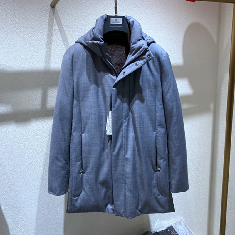 法莱凯帝兔毛白鹅绒男士尼克服