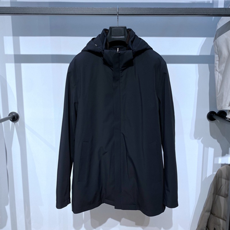 黑色立领脱卸貂绒内胆男士皮草