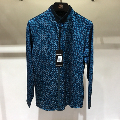 春夏薄款蓝色长袖恤罗曼诺贝利