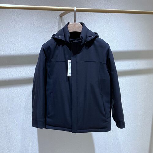 方仕男士冬装立领白鹅绒羽绒服