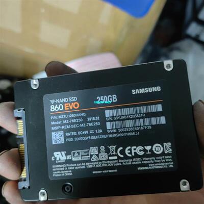 【议价】原装三星860EVO 250G拆机固态