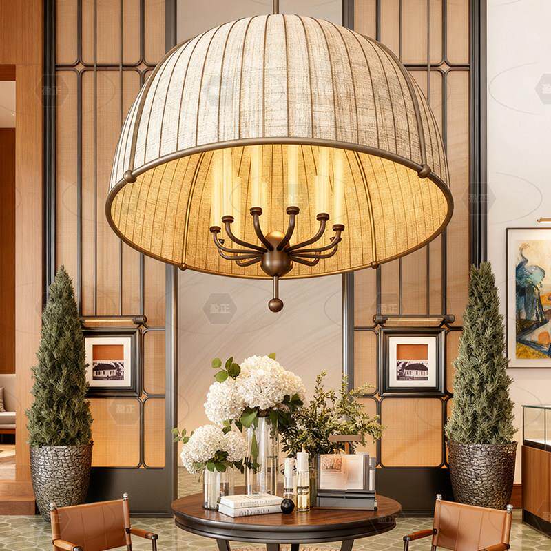 中山工厂直销现代简约酒店大堂吊灯餐厅包厢灯具定制高端大气商用
