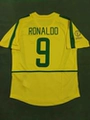 2002 Brazil Home Jersey - Custom Printed #9 Ronaldo