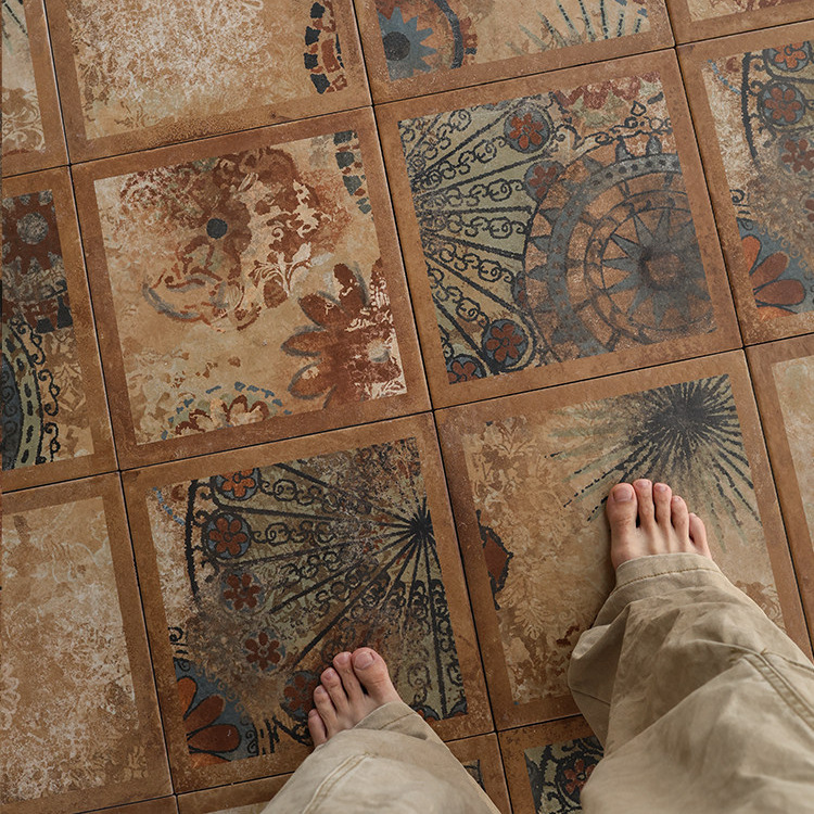 娘惹花砖法式复古花砖30x300厨房卫生间阳台防滑地砖民宿餐厅瓷砖