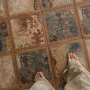 娘惹花砖法式复古花砖30x300厨房卫生间阳台防滑地砖民宿餐厅瓷砖