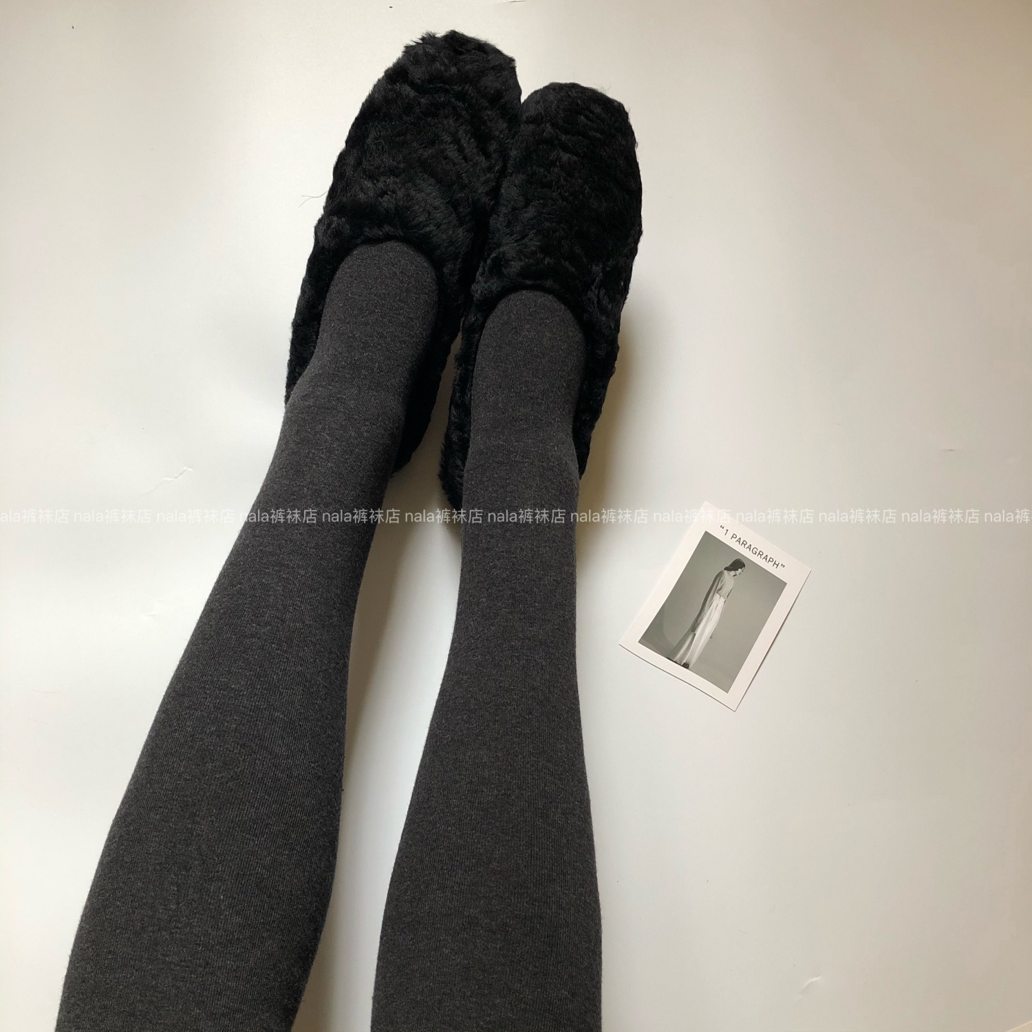 nala定制 特惠900d加绒保暖竖纹连裤袜显瘦压力袜打底袜两双包邮