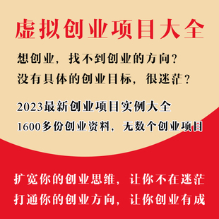 2023虚拟开店创业项目大全信息差副业冷门热门好项目网络赚钱项目