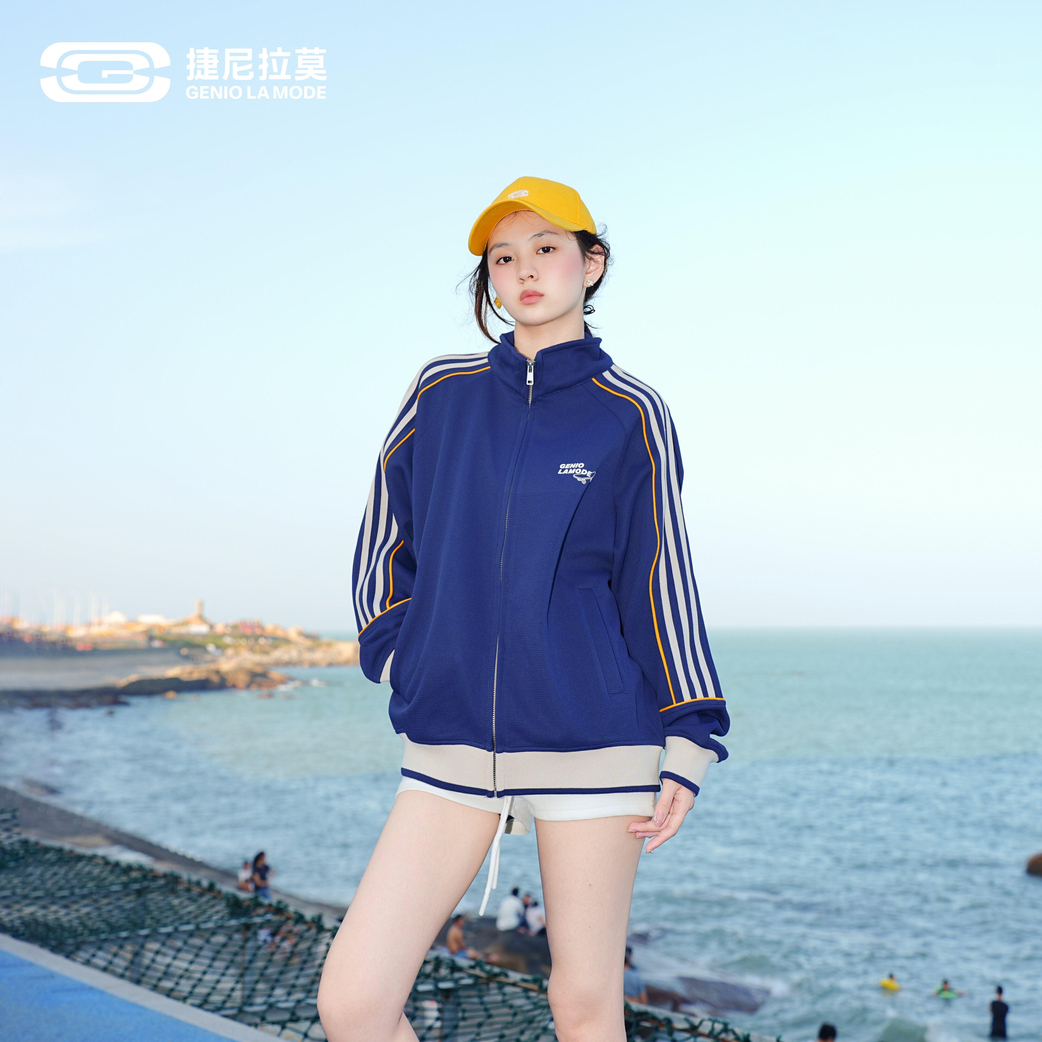 捷尼拉莫美式棒球服外套秋季新款宽松立领重磅夹克外套男女同款