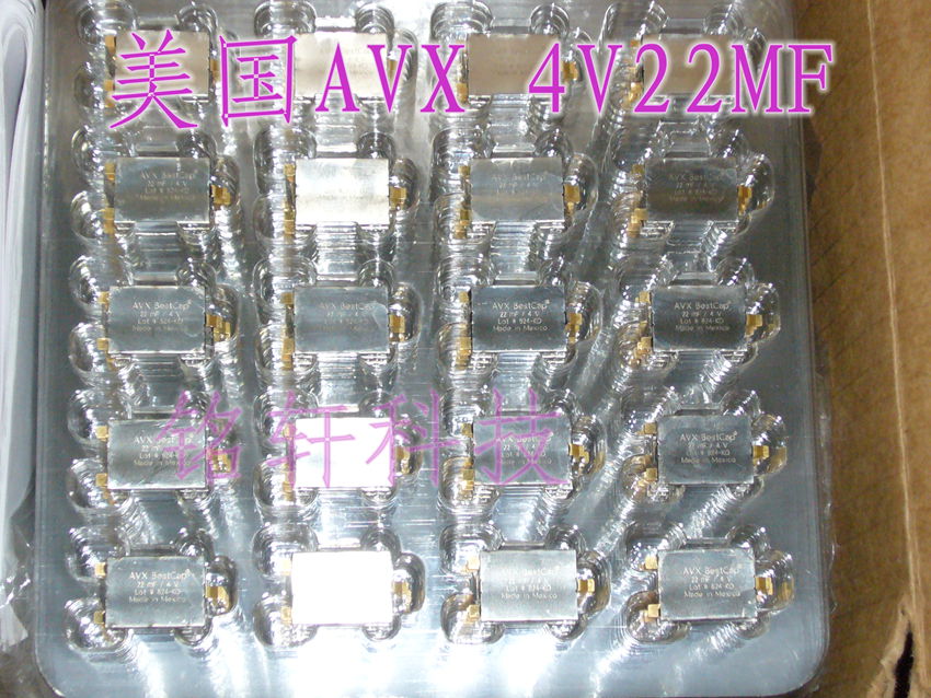 原装进口：美国AVX BZ254B223ZSBCE 4V22MF 专用无线通讯设备