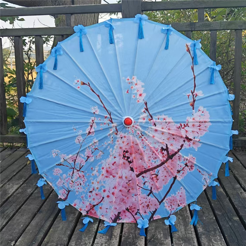流苏古风汉服儿童花瓣伞工艺伞