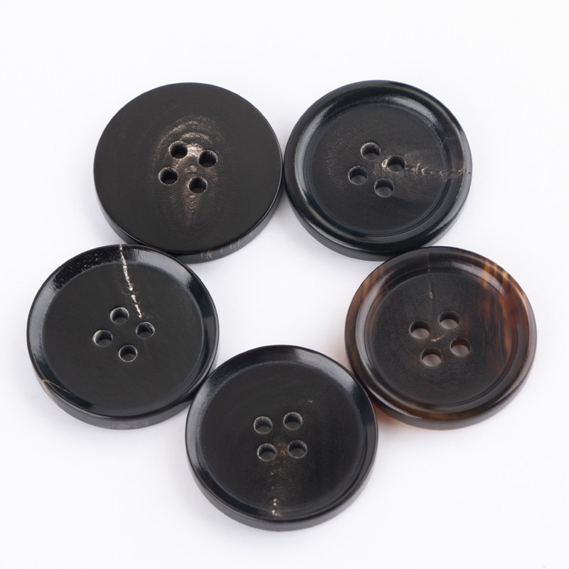 真牛角纽扣高档西装纽扣西服外套大衣风衣西服圆形牛角男女衣服扣