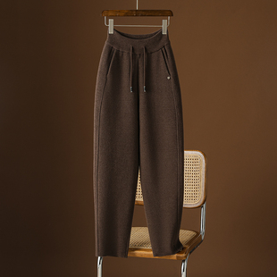 显瘦小脚裤 哈伦裤 冬季 外穿高腰加厚宽松休闲萝卜裤 女秋冬2025新款