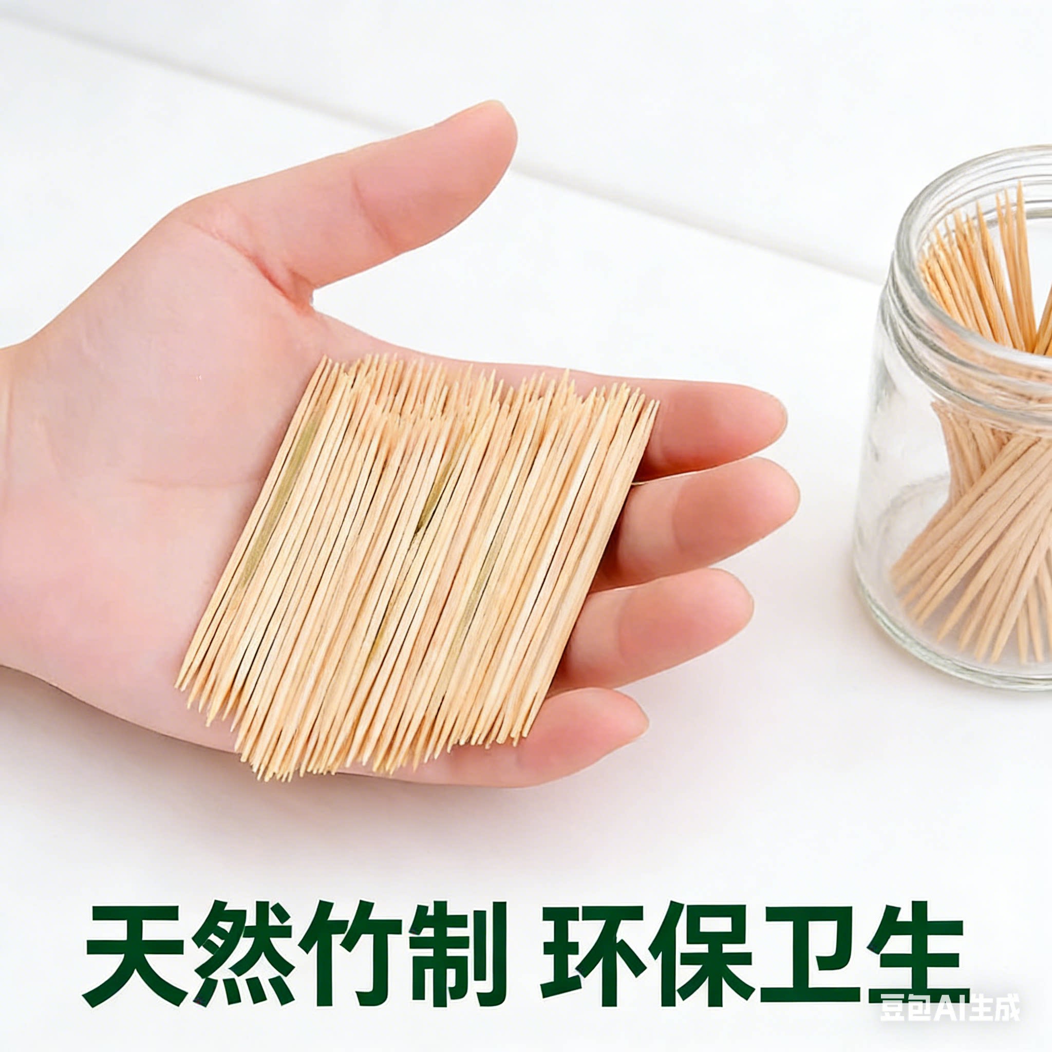 竹制牙签双头精细竹牙签袋装家用一次性竹签子