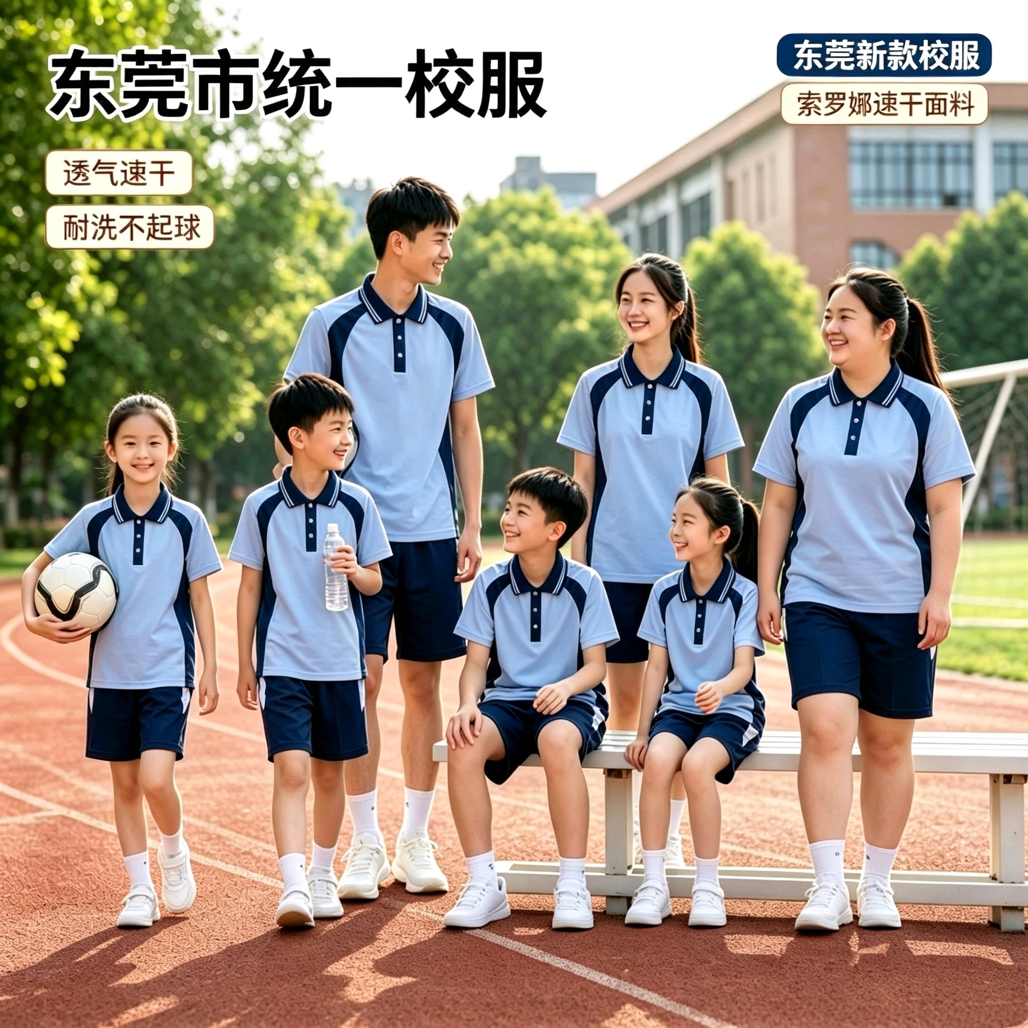 东莞市统一校服初高中小学生套装图片