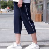 校服裤 超薄速干运动男女初高中小学生冰丝校裤 子一条杠七分裤 夏季