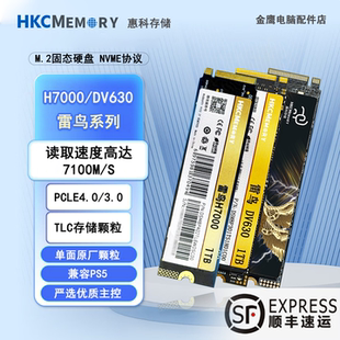 TLC HKCMEMORY惠科M.2固态硬盘雷鸟DV630H7000固态256G 512G