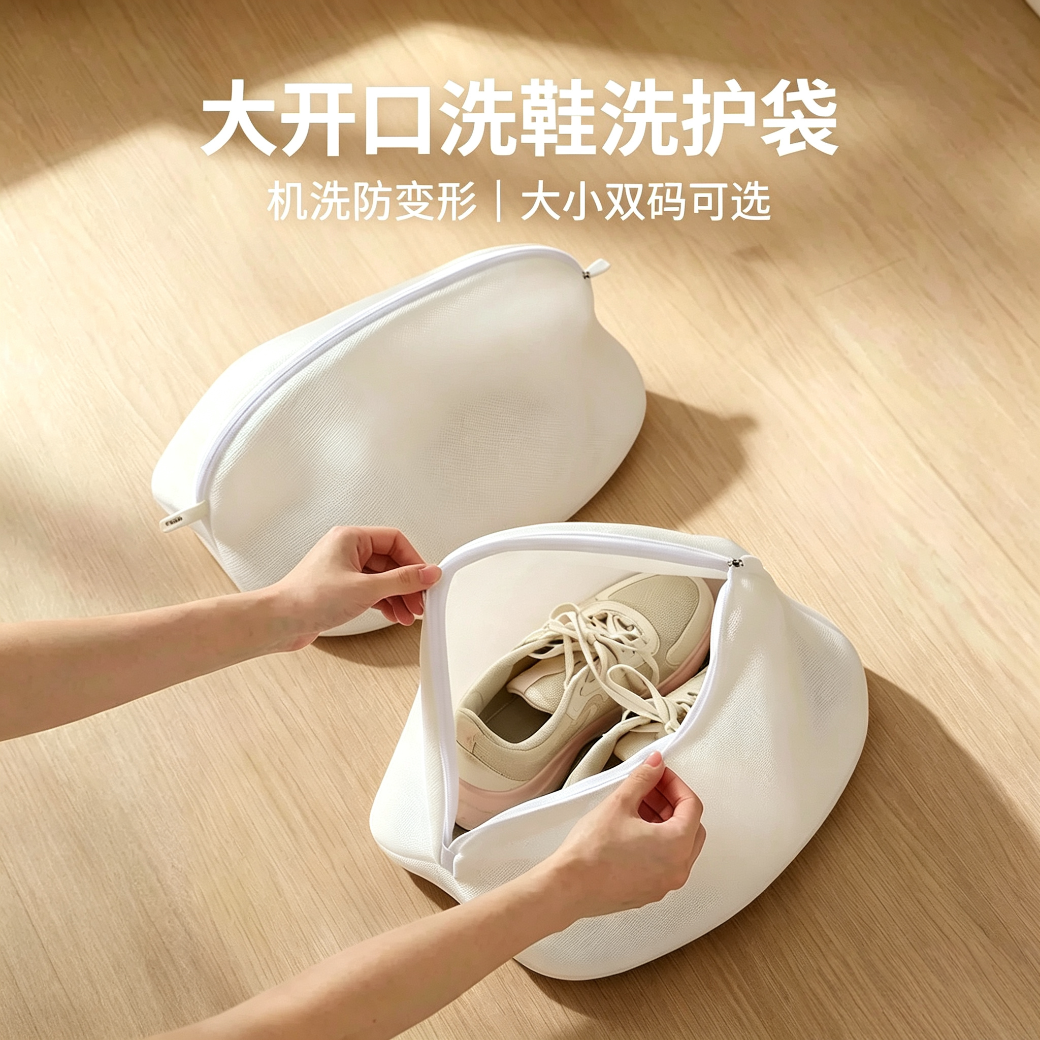 洗衣机洗鞋子专用护洗袋防缠绕防变形防晒黄晾晒鞋袋行李收纳袋