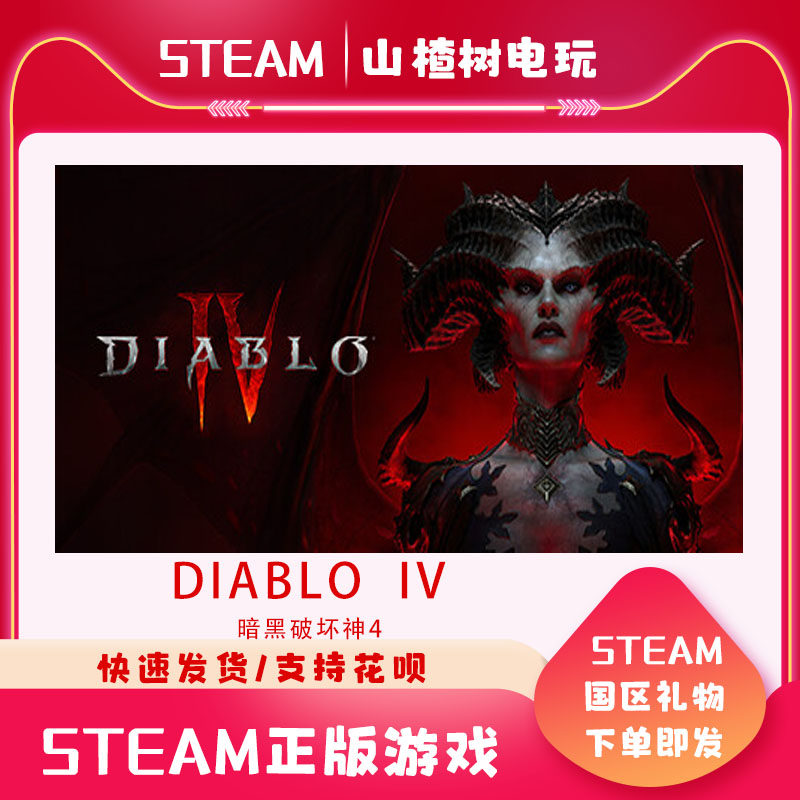STEAM PC 暗黑破坏神4 《暗黑破壞神IV》国区正版礼物 单人怎么样,好用不?