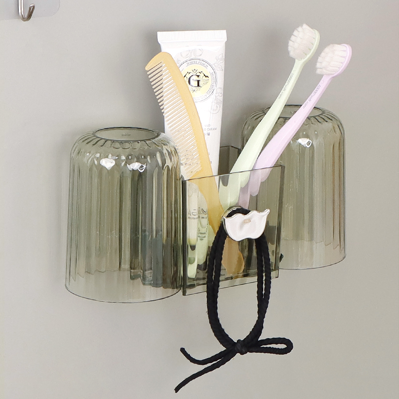 牙刷置物架壁挂式漱口杯收纳架