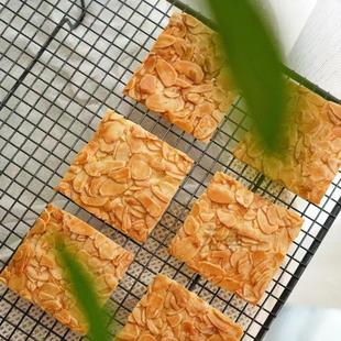 纯手工制作超薄网红焦糖杏仁瓦片脆片坚果酥杏仁瓦片薄脆饼干