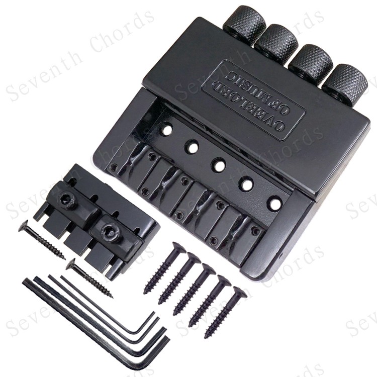 无头电贝司琴桥拉弦板 无头贝斯BASS弦桥下驹拉弦琴桥 黑