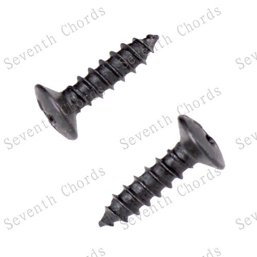 SQ ST等电吉他后盖板安装固定螺丝 电贝司后盖板螺丝 6颗镀黑3*12