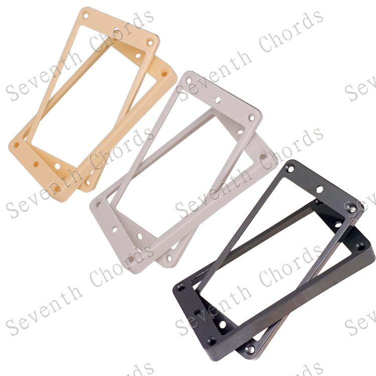 LP电吉他双拾音器弧形边框 弧形双拾音器框架 黑色塑料 LJ