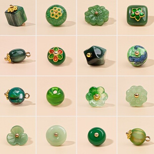 旗袍盘扣中式衬衫纽扣翡翠绿色墨绿浅绿纽头民族风唐装禅意服饰扣