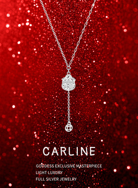 碎冰冰项链女款2025新款 高级感轻奢小众纯银女999足银正品配裙子