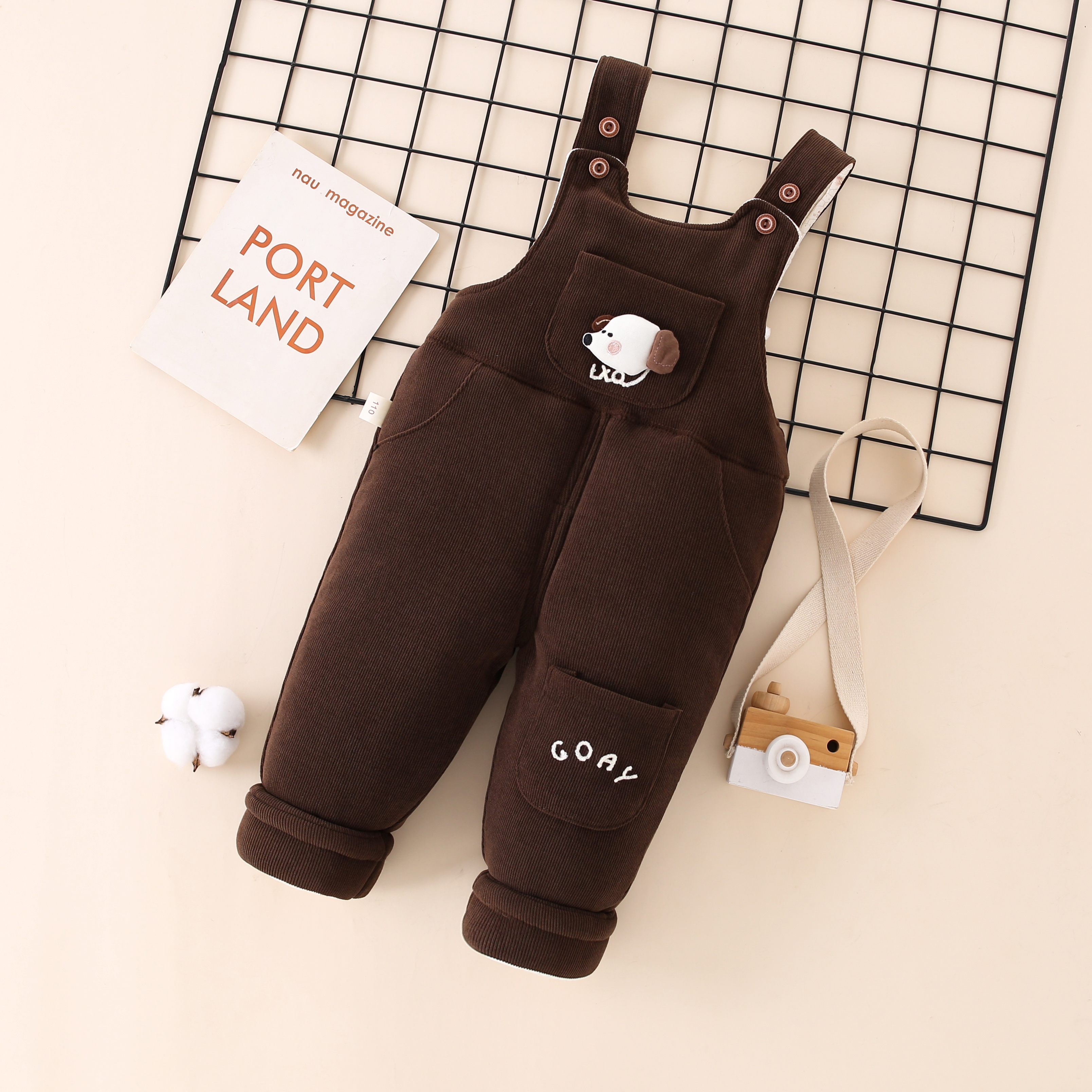 宝宝背带裤加厚冬季衣服外穿