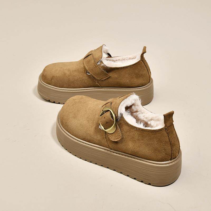 厚底加绒勃肯鞋女保暖雪地靴2026新款冬季一脚蹬乐福鞋低帮棉鞋子,女鞋,勃肯鞋/软木鞋,淘宝优惠券,粉丝福利购,淘宝优惠卷