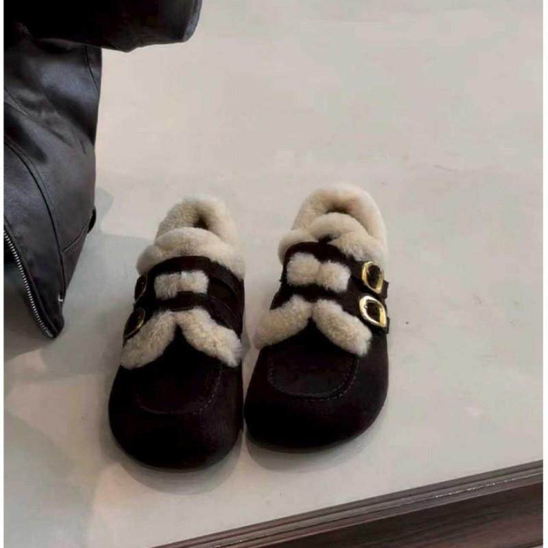 复古棕色厚底毛毛鞋子2026年冬季外穿加绒包头勃肯鞋新款保暖棉鞋,女鞋,勃肯鞋/软木鞋,淘宝优惠券,粉丝福利购,淘宝优惠卷