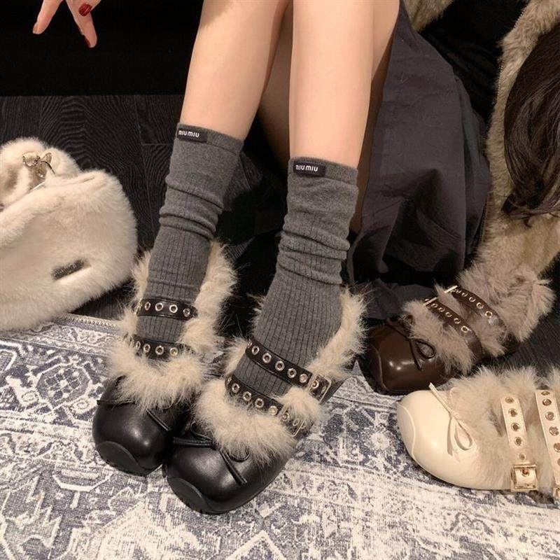 珀斯漫记玛丽珍鞋女2026冬季新款加绒毛毛鞋小皮鞋浅口单鞋棉鞋,居家布艺,居家棉拖/棉鞋,淘宝优惠券,粉丝福利购,淘宝优惠卷