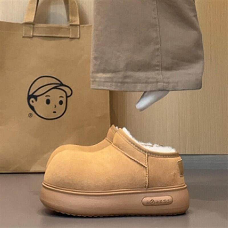 丑萌大头雪地靴女复古加绒加厚保暖毛毛棉鞋冬季增高显瘦厚底短靴,女鞋,时尚雪地靴,淘宝优惠券,粉丝福利购,淘宝优惠卷