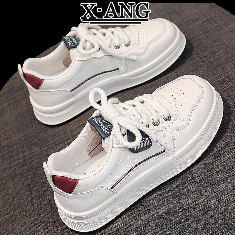 真皮小白鞋子女百搭软底不累脚单鞋2026春夏新款透气休闲运动板鞋