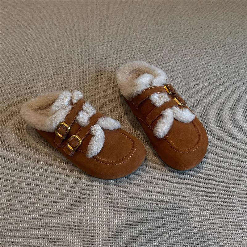 复古双扣带厚底全包勃肯鞋女2026年新款懒人一脚蹬加绒保暖棉鞋,女鞋,勃肯鞋/软木鞋,淘宝优惠券,粉丝福利购,淘宝优惠卷