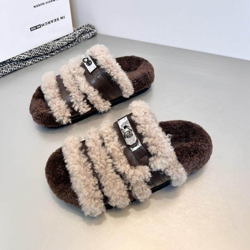 绝美厚底网红超火毛绒羊羔毛毛拖鞋女早秋冬季外穿高级感2026新款,女鞋,毛毛鞋,淘宝优惠券,粉丝福利购,淘宝优惠卷