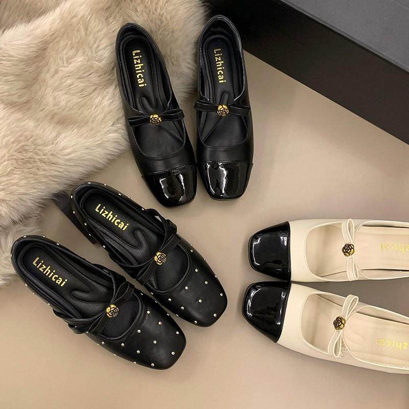 小香风山茶花蝴蝶结浅口玛丽珍女鞋2026年新款配裙子一脚蹬单鞋,女鞋,玛丽珍鞋,淘宝优惠券,粉丝福利购,淘宝优惠卷