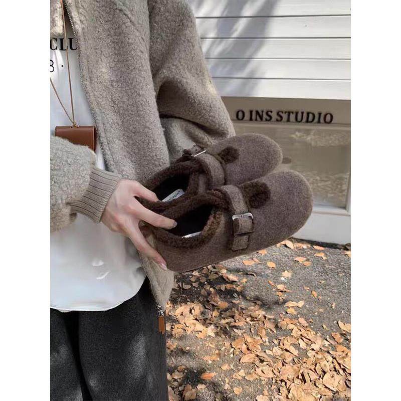 小土豆复古丑萌平底勃肯鞋女2026年新款加绒保暖一脚蹬豆豆棉鞋,居家布艺,居家棉拖/棉鞋,淘宝优惠券,粉丝福利购,淘宝优惠卷