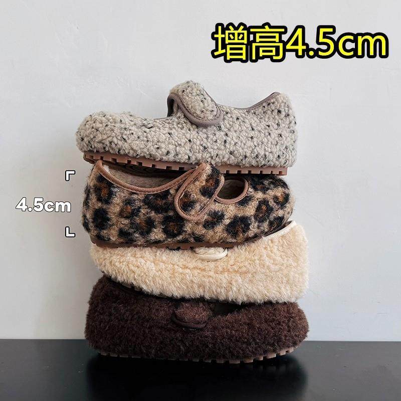 豹纹玛丽珍毛毛鞋女冬2026新款丑萌面包棉鞋魔术贴内增高加绒单鞋,女鞋,棉鞋,淘宝优惠券,粉丝福利购,淘宝优惠卷