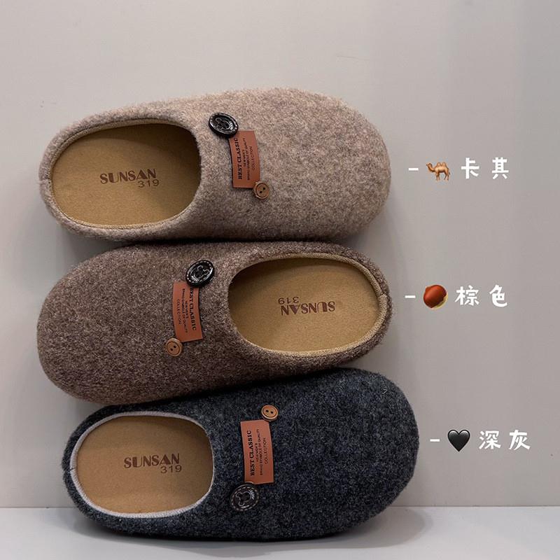 森系复古厚底包头半拖鞋女外穿2025年新款一脚蹬增高防滑勃肯拖鞋