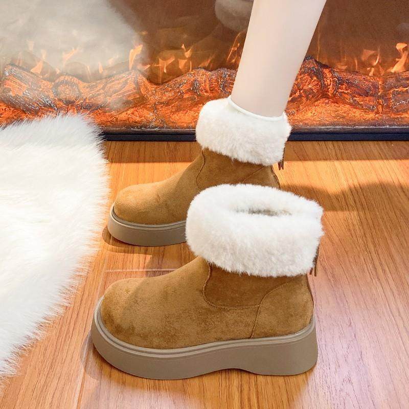 雪地靴女款2026新款冬季防水防滑厚底增高靴子短靴加绒保暖棉靴女,女鞋,时尚雪地靴,淘宝优惠券,粉丝福利购,淘宝优惠卷