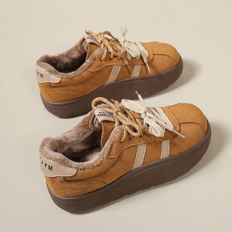 学院风2026冬季新款校园厚底棉鞋女加绒加厚鞋子保暖百搭复古板鞋,女鞋,棉鞋,淘宝优惠券,粉丝福利购,淘宝优惠卷