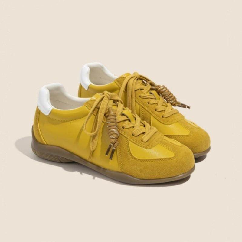 复古厚底德训鞋女2026新款绳结系带拼色休闲运动鞋增高阿甘鞋板鞋,女鞋,德训鞋,淘宝优惠券,粉丝福利购,淘宝优惠卷