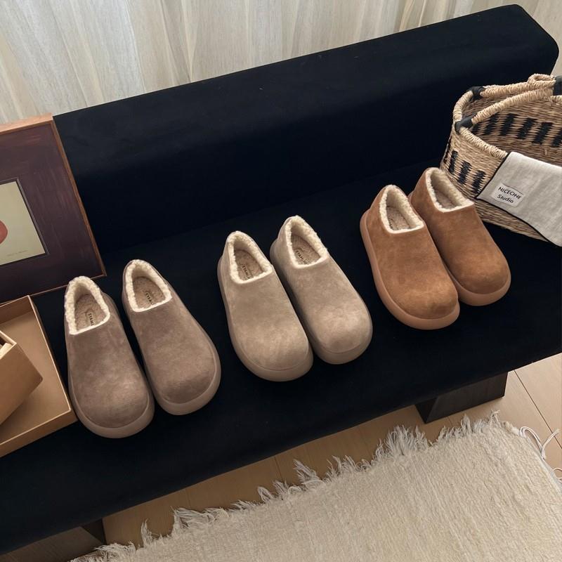 澜柜 全包厚底小土豆勃肯鞋女2025秋冬新款加绒棉鞋保暖雪地靴