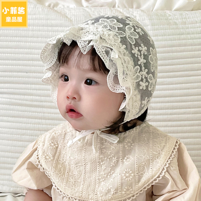 蕾丝宫廷帽花边婴儿胎帽